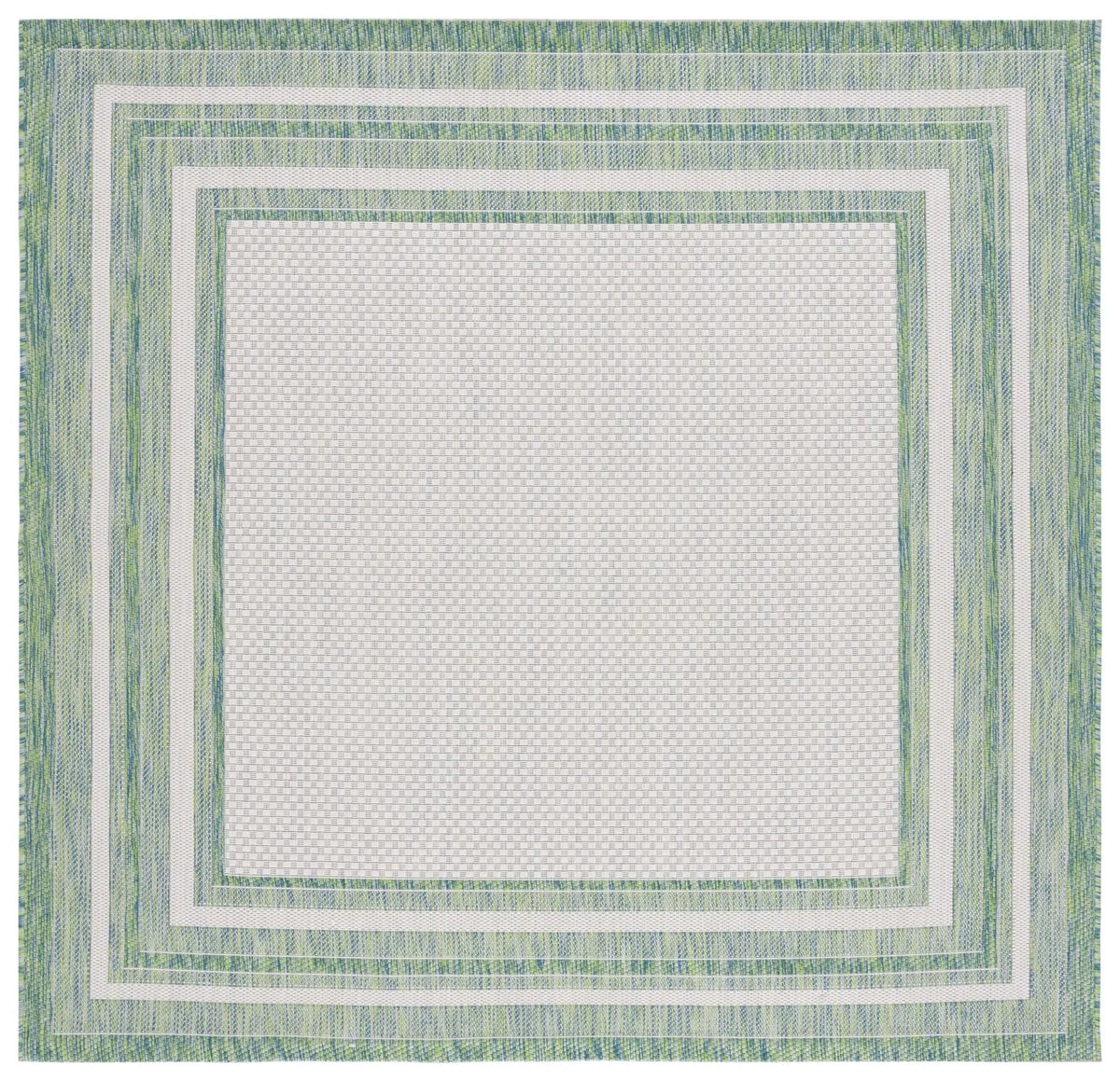 Safavieh Courtyard 6'-7" x 6'-7" Rug in Ivory / Green