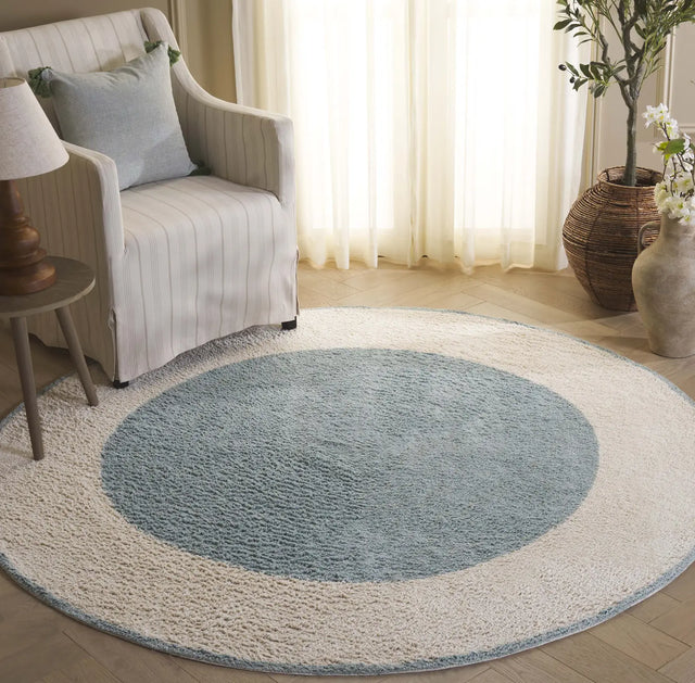 Safavieh Easy Care 5'-0" x 5'-0" Rug in Ivory / Turquoise