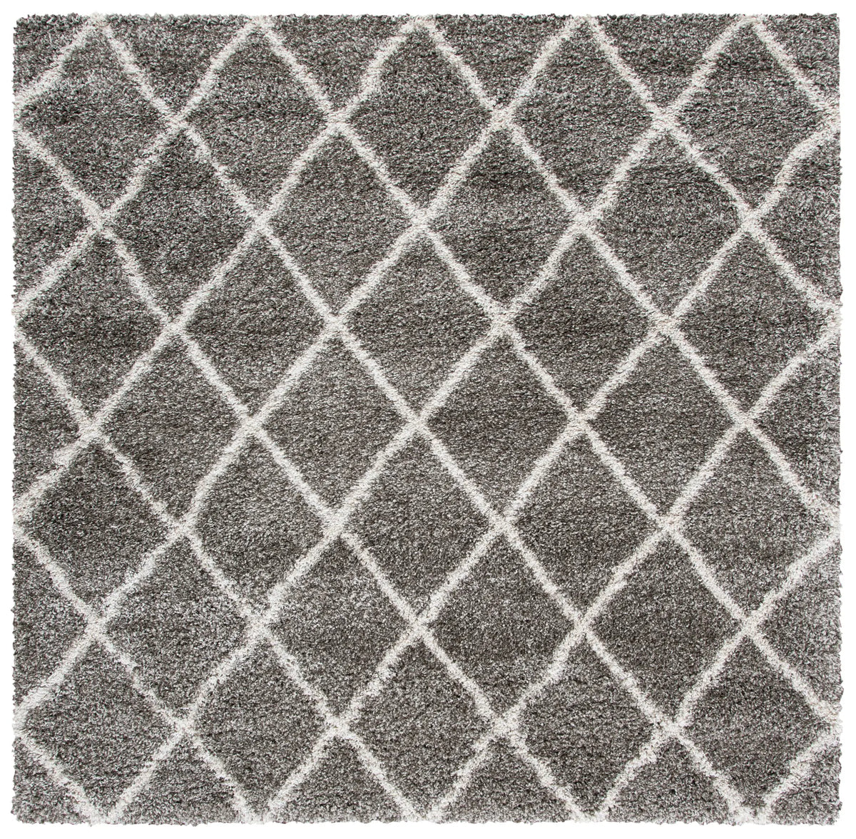 Safavieh Hudson Shag 7'-0" x 7'-0" Rug in Grey / Ivory