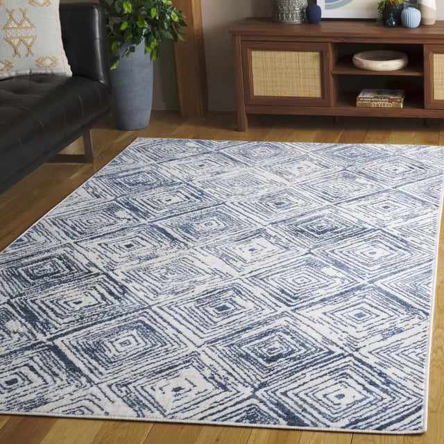 Safavieh Pyramid 4'-5" x 6'-5" Rug in Ivory / Blue