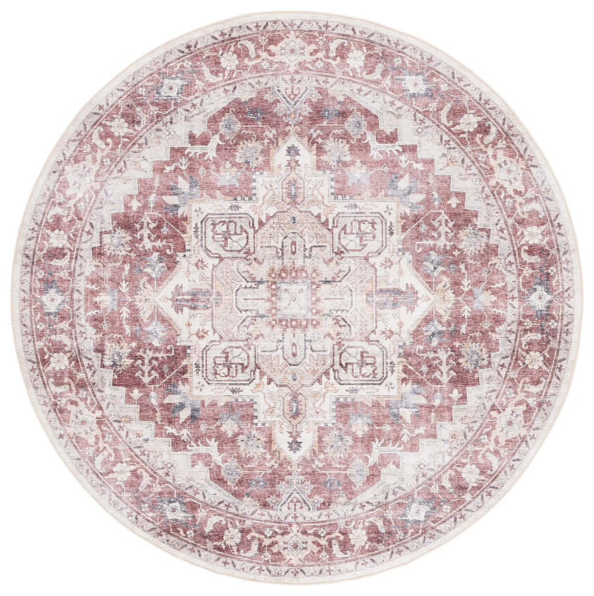Safavieh Arizona 6'-0" x 6'-0" Rug in Rust / Beige