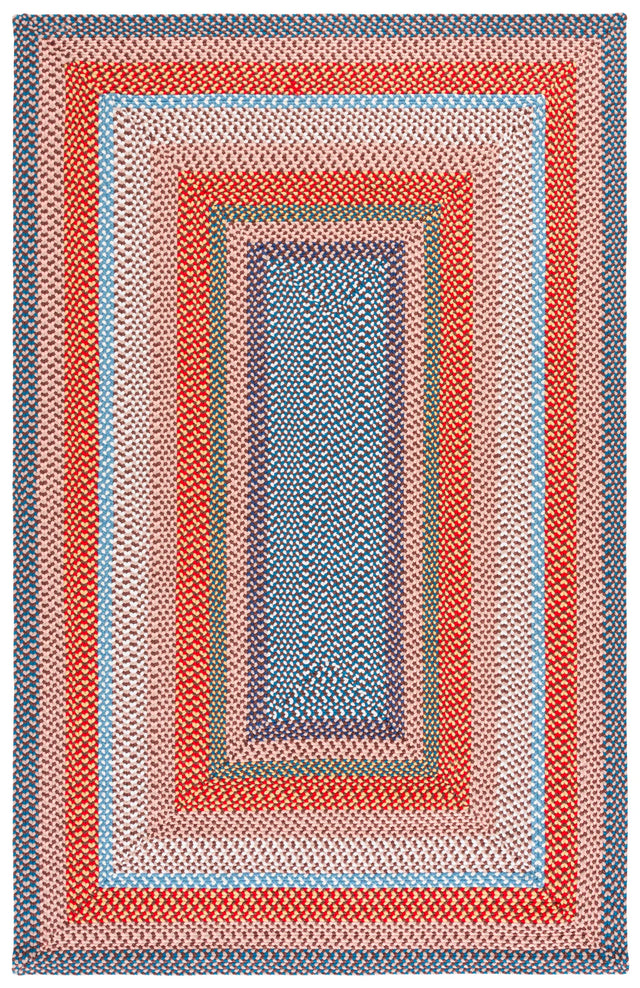 Safavieh Braided 4'-0" x 6'-0" Rug in Rust / Multi