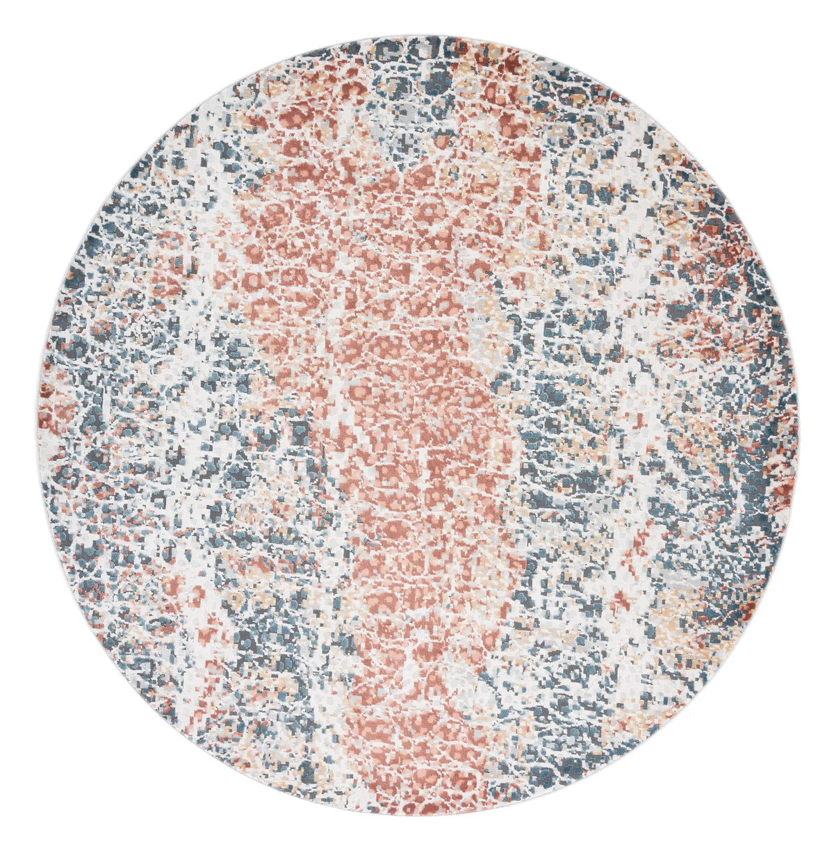 Safavieh Invista 6'-7" x 6'-7" Rug in Navy / Rust
