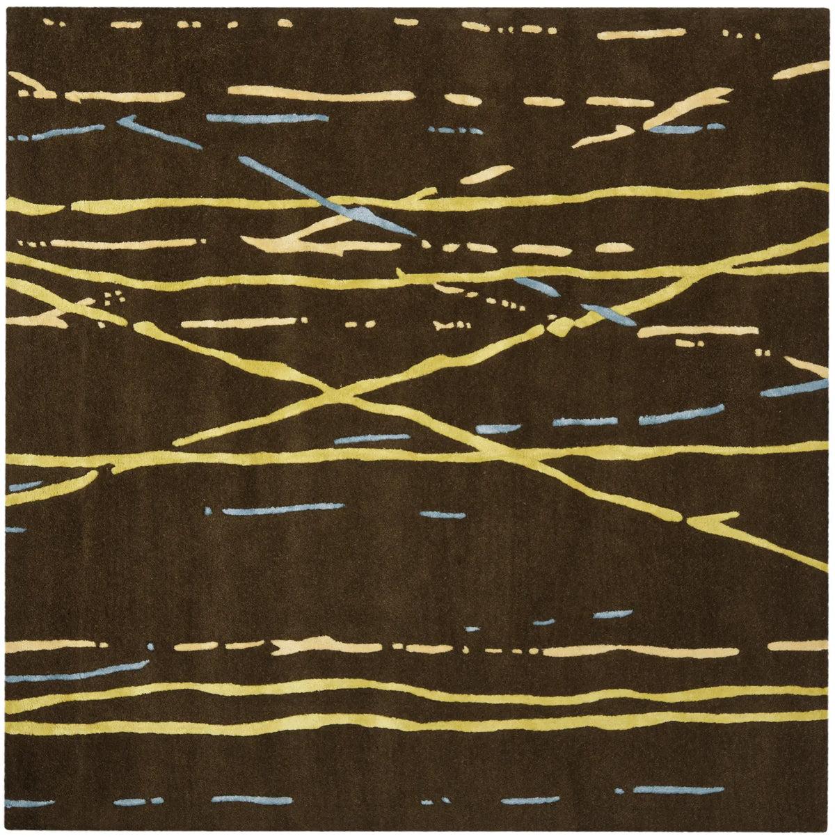 Safavieh Soho 6'-0" x 6'-0" Rug in Brown / Yellow
