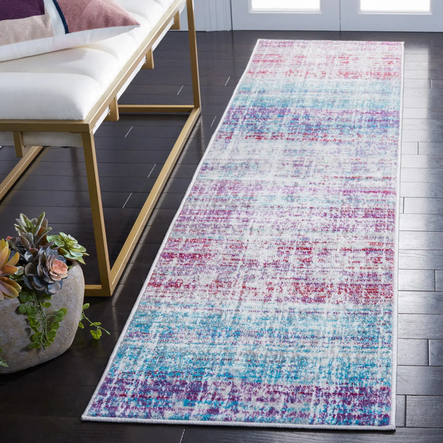 Safavieh Skyler 2'-0" x 8'-0" Rug in Silver / Purple