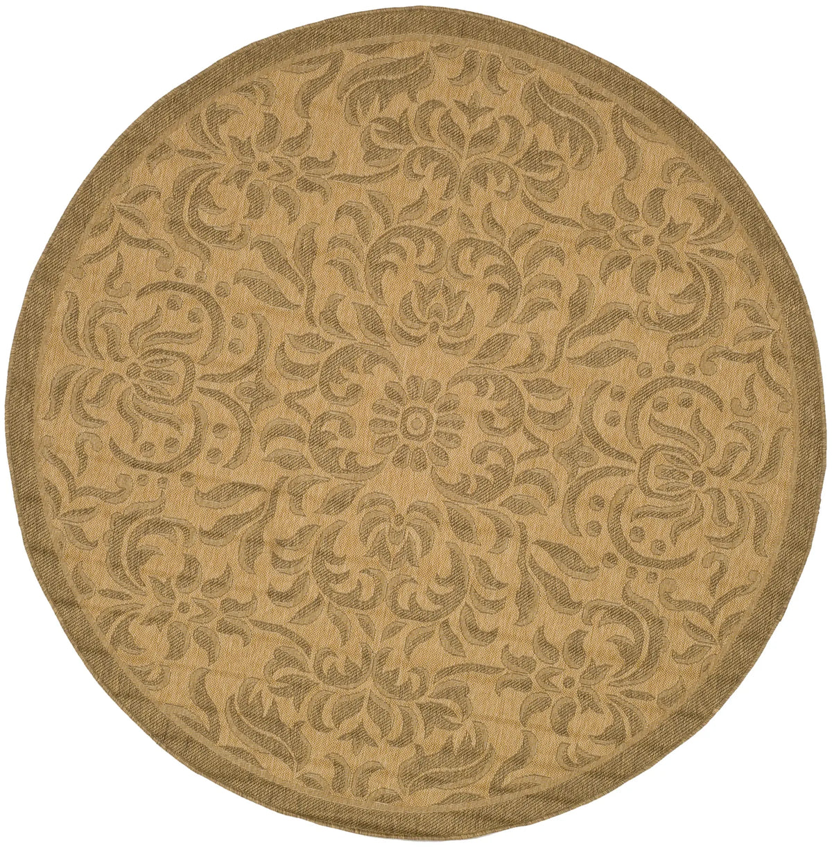 Safavieh Courtyard 6'-7" x 6'-7" Rug in Natural / Gold