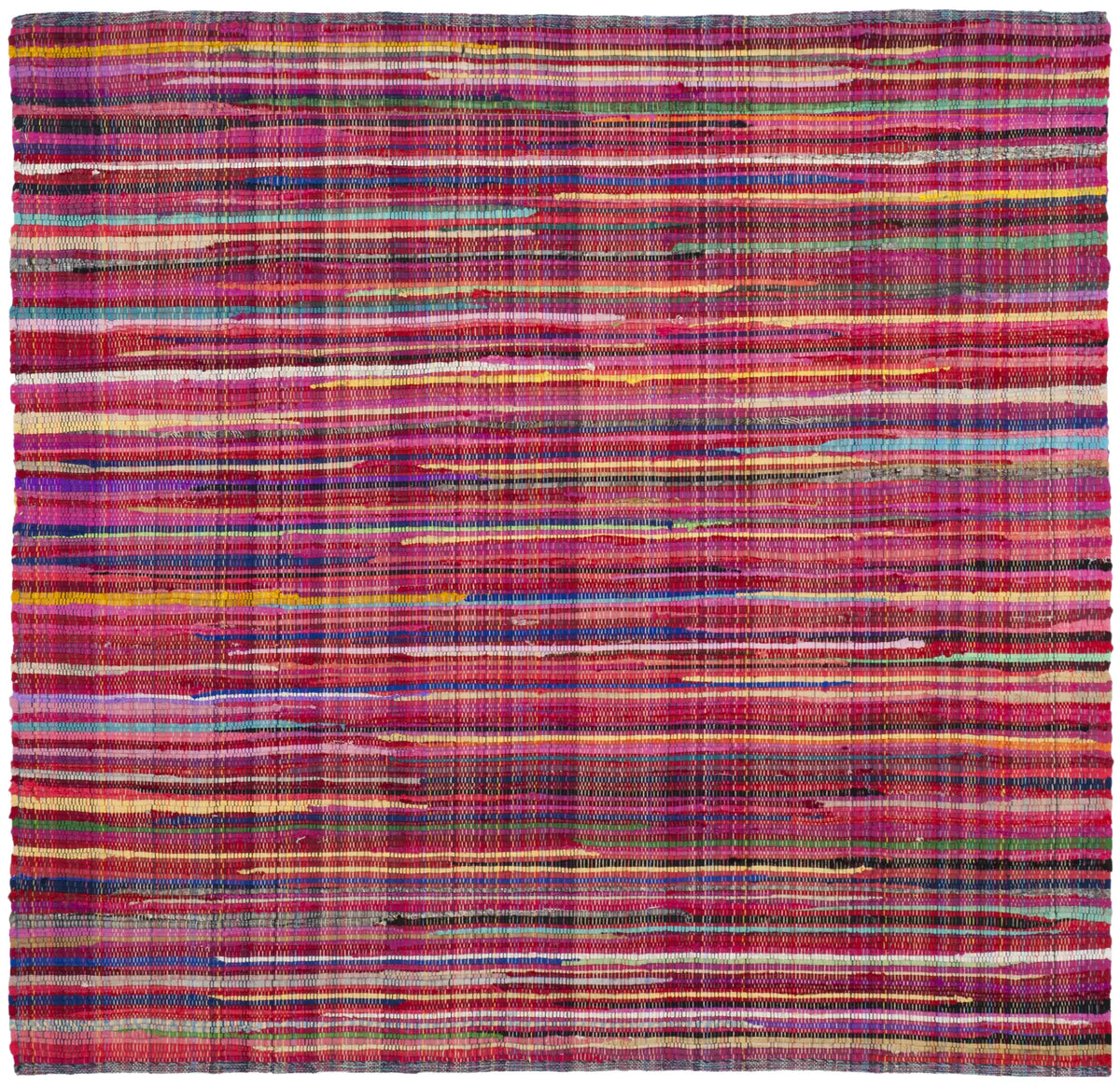 Safavieh Rag Rug 6'-0" x 6'-0" Rug in Red / Multi