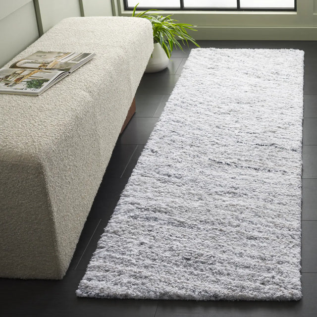 Safavieh Glory Shag 2'-3" x 8'-0" Rug in Ivory / Light Blue