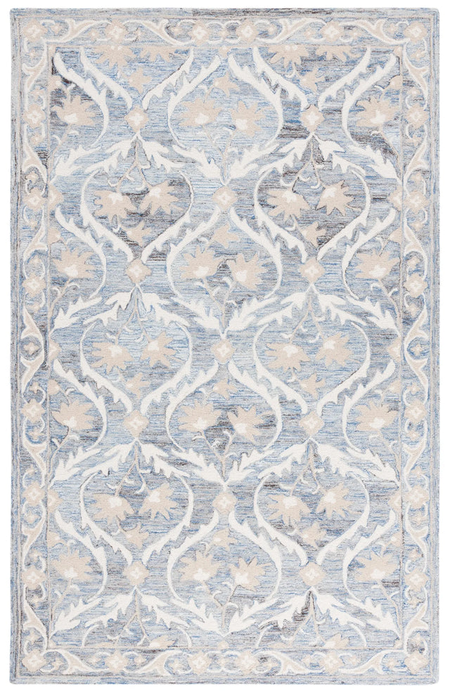 Safavieh Blossom 4'-0" x 6'-0" Rug in Blue / Ivory