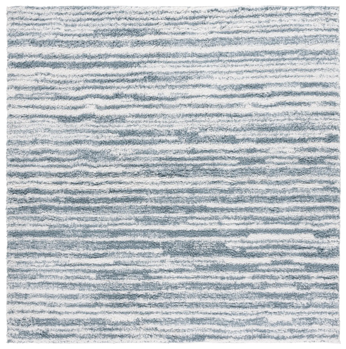 Safavieh Rumi Shag 6'-7" x 6'-7" Rug in Light Blue / Ivory