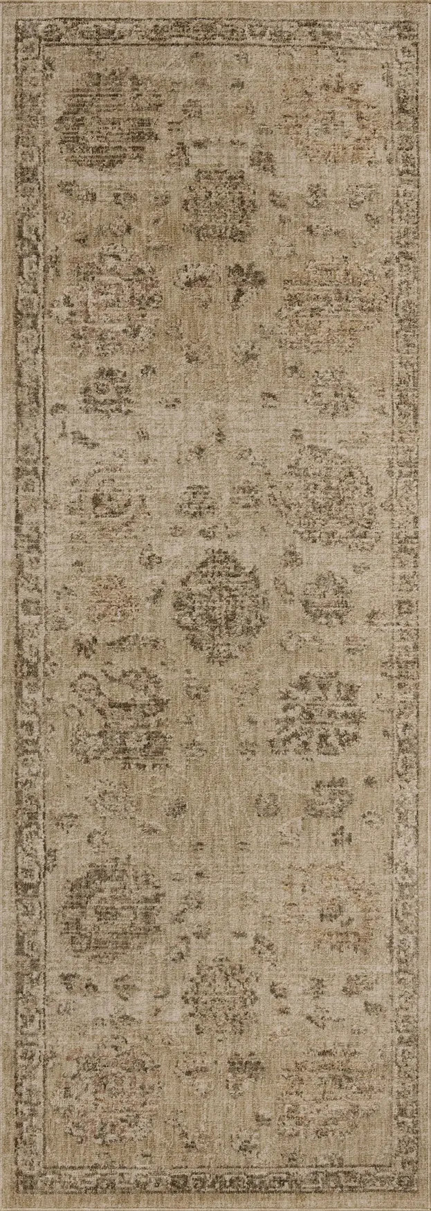 Loloi Willa WIA-05 Wheat / Multi Power Loomed Rug - runner flat