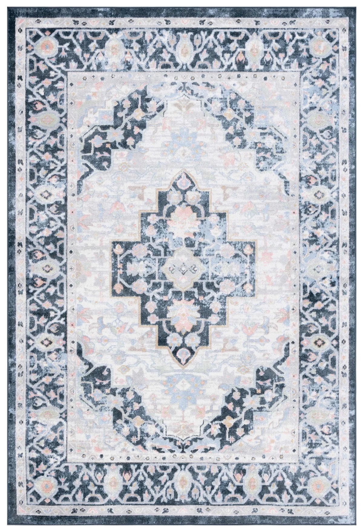 Safavieh Bayside 4'-0" x 6'-0" Rug in Blue / Ivory