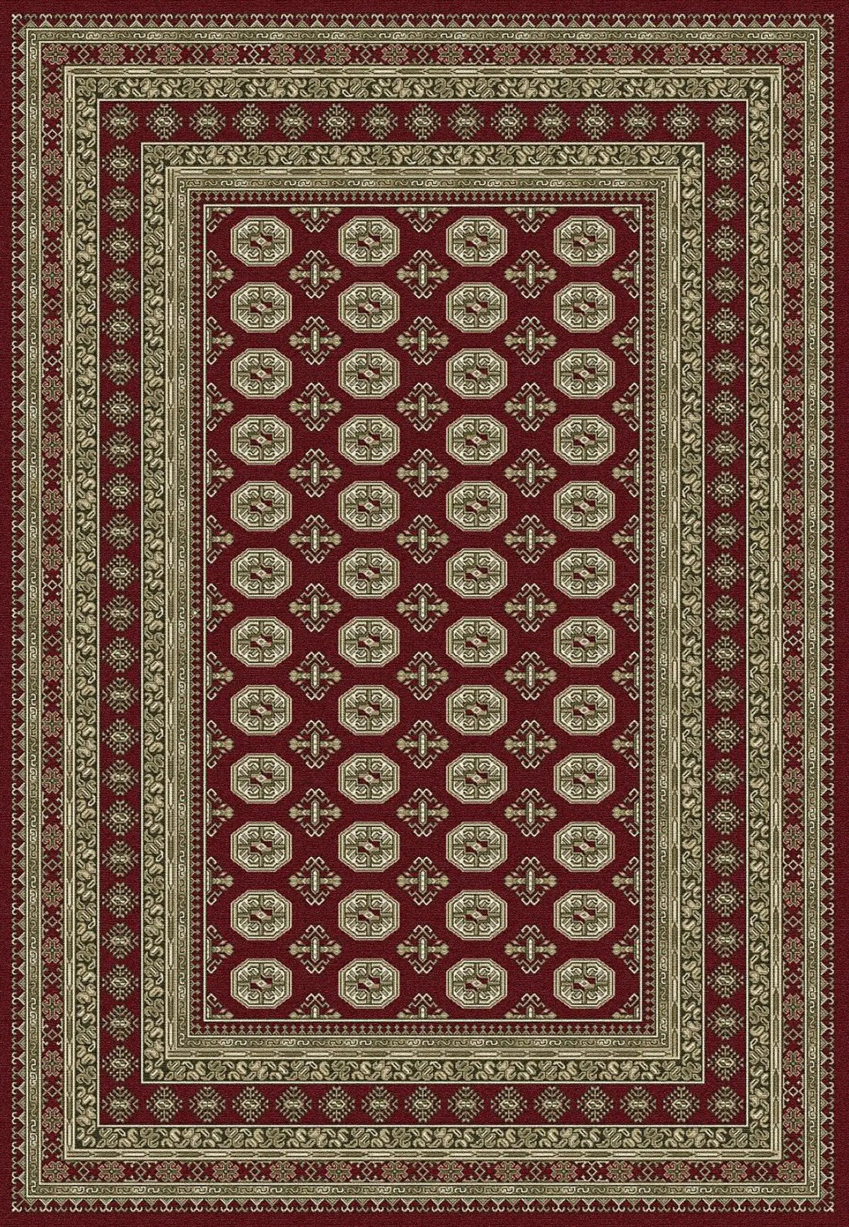 Dynamic Rugs Ancient Garden 57102 Red/Beige Rug - Rectangular