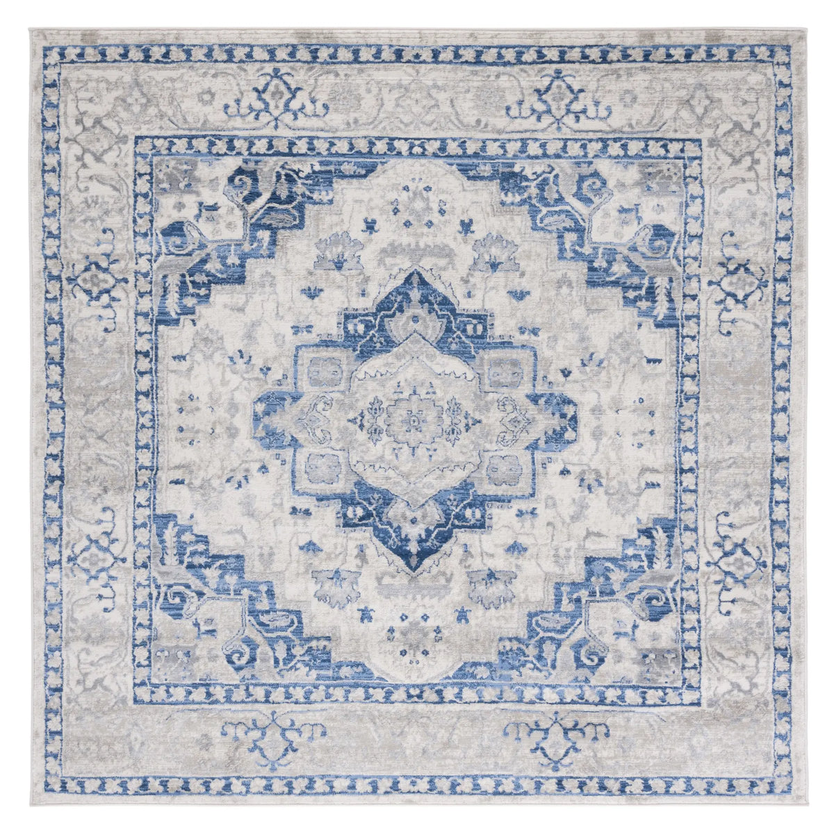 Safavieh Brentwood 6'-7" x 6'-7" Rug in Ivory / Blue