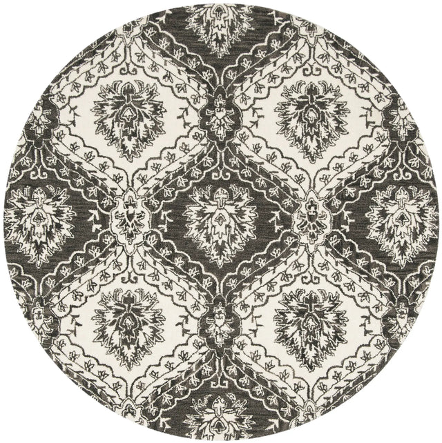 Safavieh Blossom 6'-0" x 6'-0" Rug in Charcoal / Ivory
