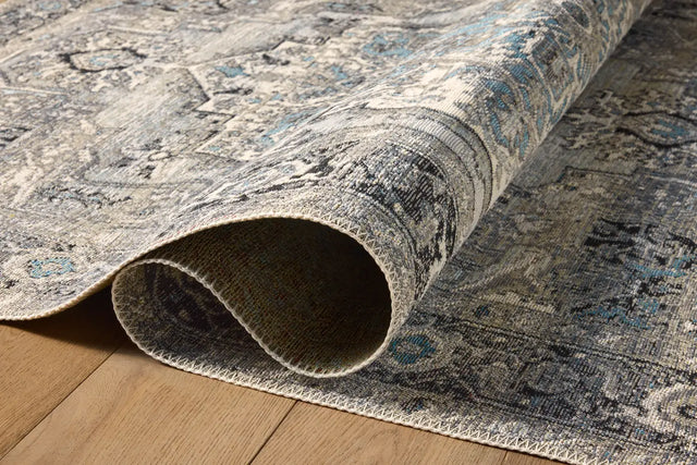 Loloi Mika Mik-01 Grey / Blue Rugs - pile height
