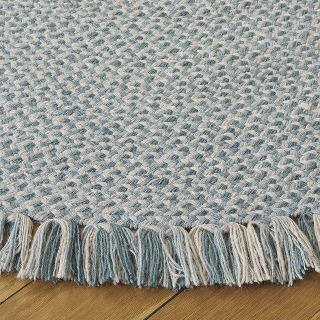 Safavieh Braided 5'-0" x 5'-0" Rug in Blue / Ivory
