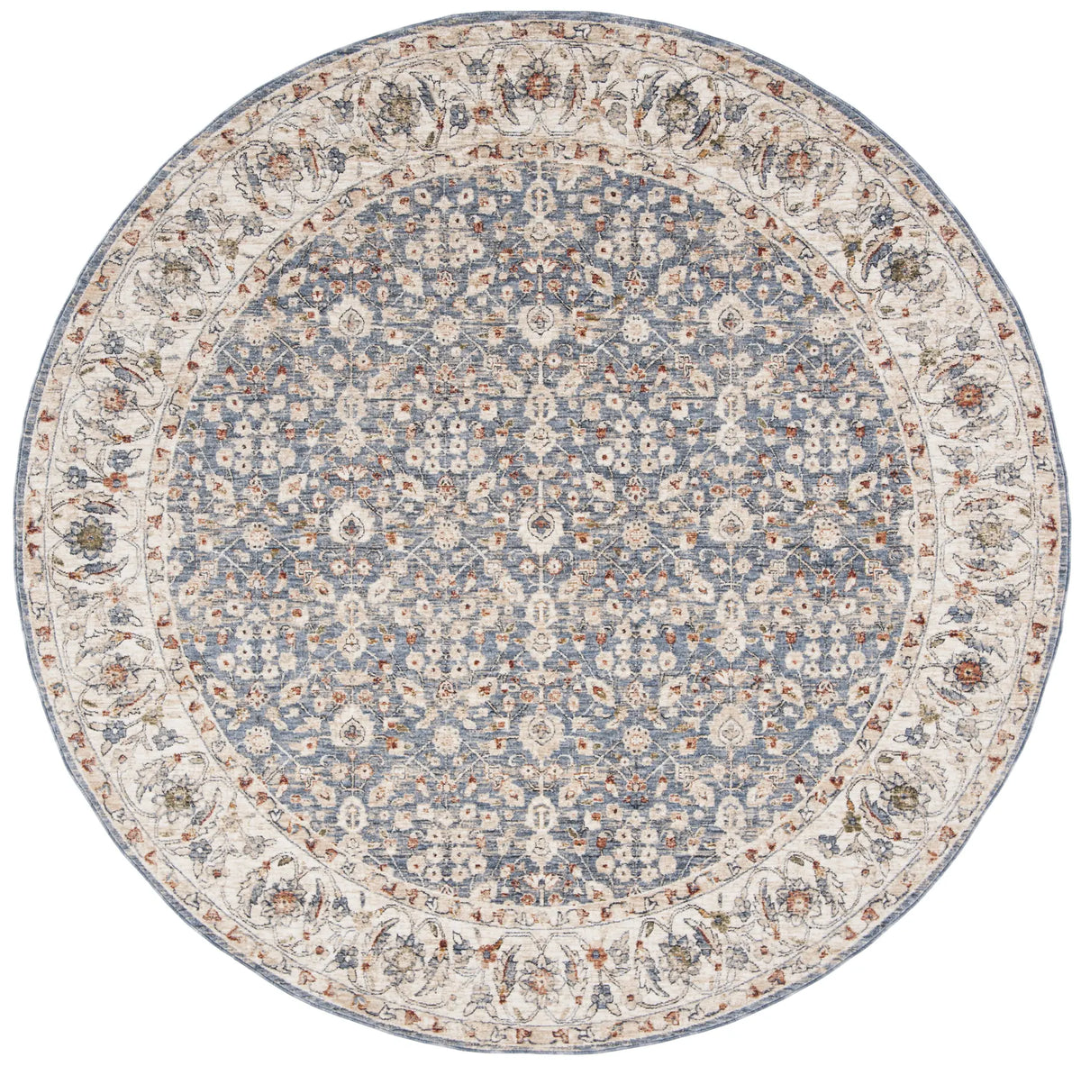 Safavieh Heirloom 700 6'-7" x 6'-7" Rug in Ivory / Blue