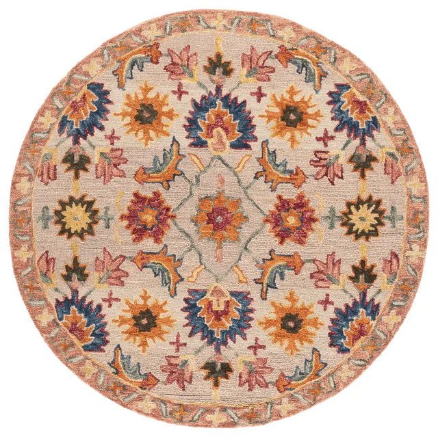 Safavieh Aspen 5'-0" x 5'-0" Rug in Ivory / Rust