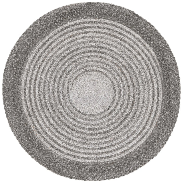 Safavieh Braided 3'-0" x 3'-0" Rug in Charcoal / Grey