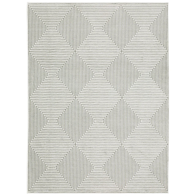 Oriental Weavers Montecito 8111W Grey/ White Rug - main flat