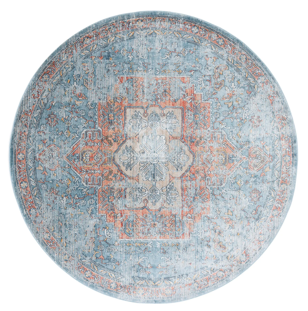 Safavieh Victoria 6'-7" x 6'-7" Rug in Navy / Red