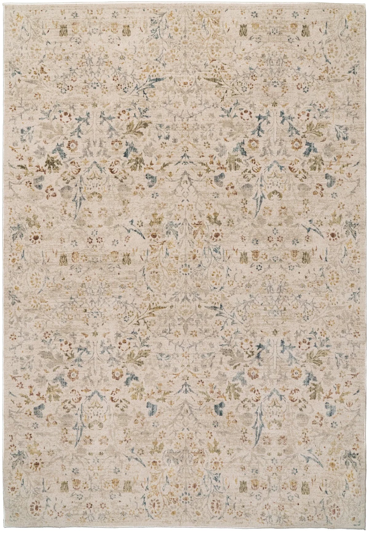 Dynamic Rugs Bloomfield 19601 Power Loomed Transitional Cream/Multi Rug - Rectangular
