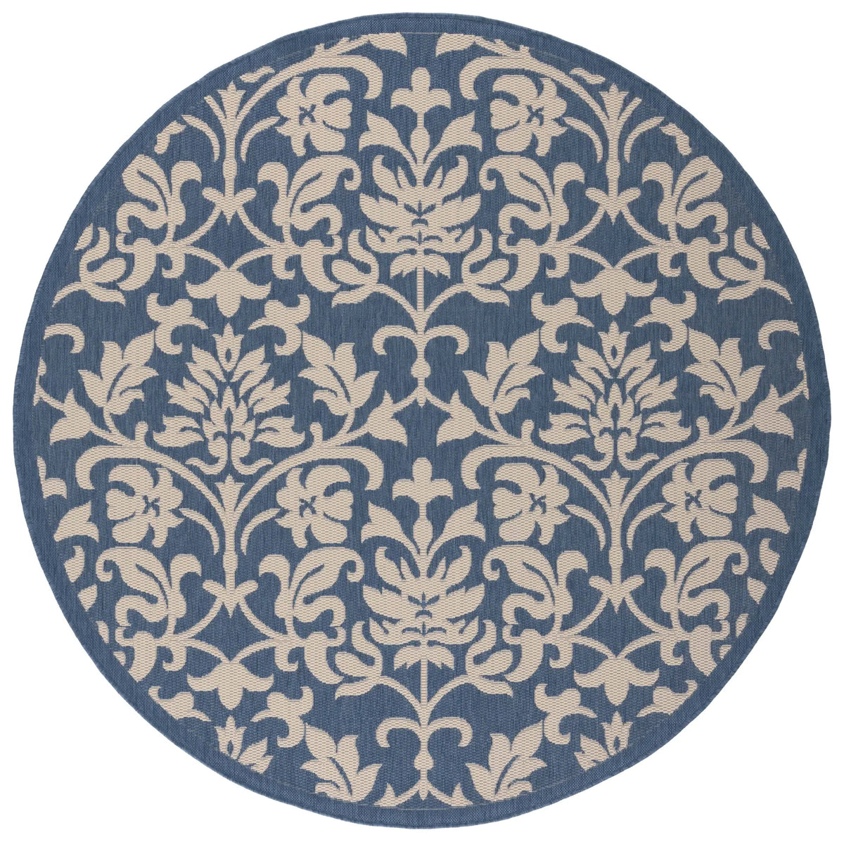 Safavieh Courtyard 6'-7" x 6'-7" Rug in Blue / Natural