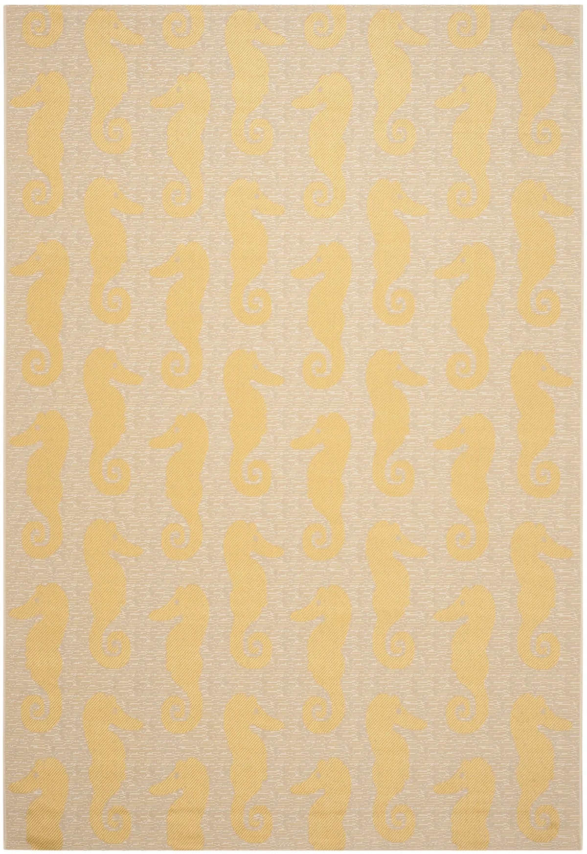 Safavieh Courtyard 6'-7" x 9'-6" Rug in Beige / Yellow