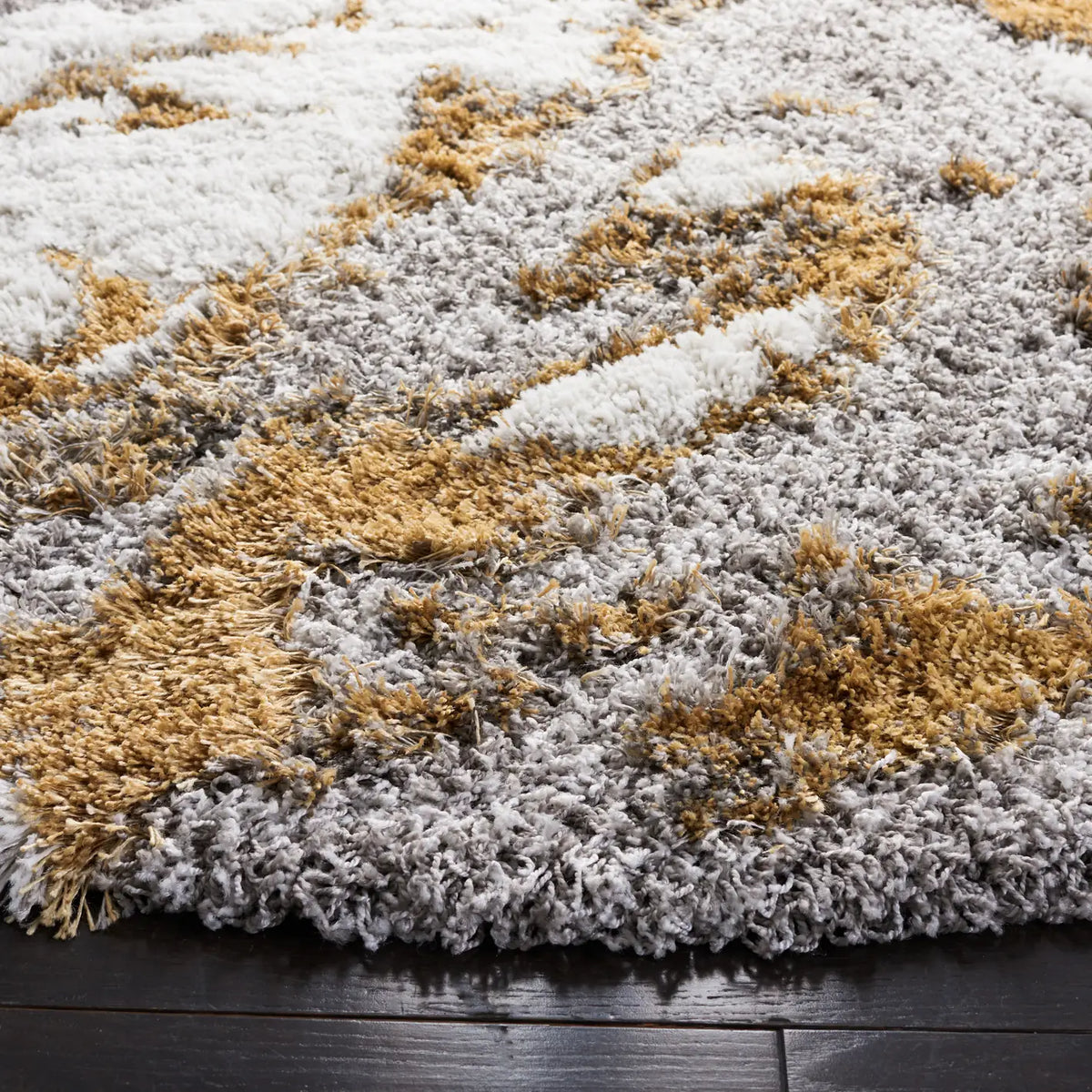 Safavieh Horizon Shag 800 10'-0" x 10'-0" Rug in Grey / Gold