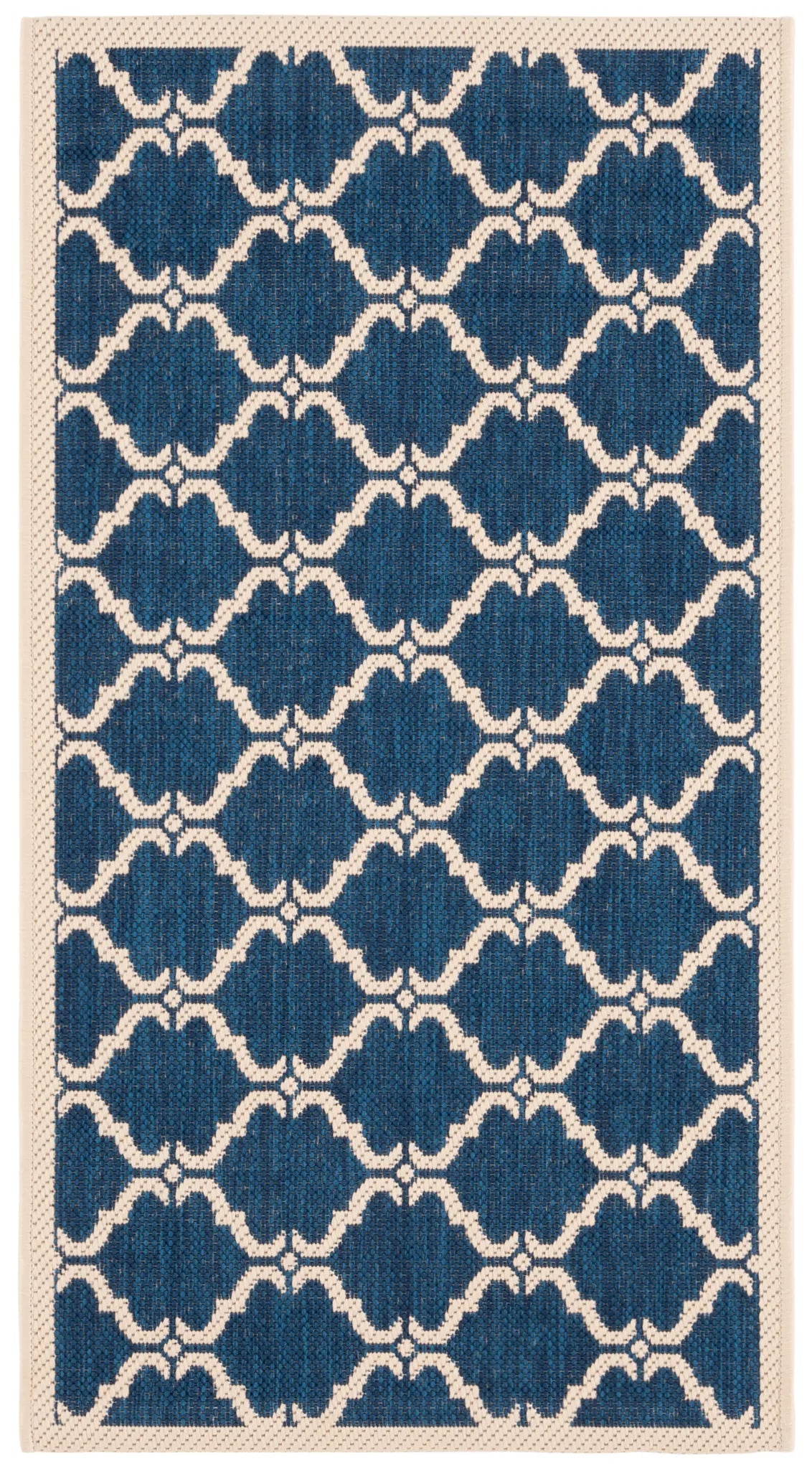 Safavieh Courtyard 2'-0" x 3'-7" Rug in Navy / Beige