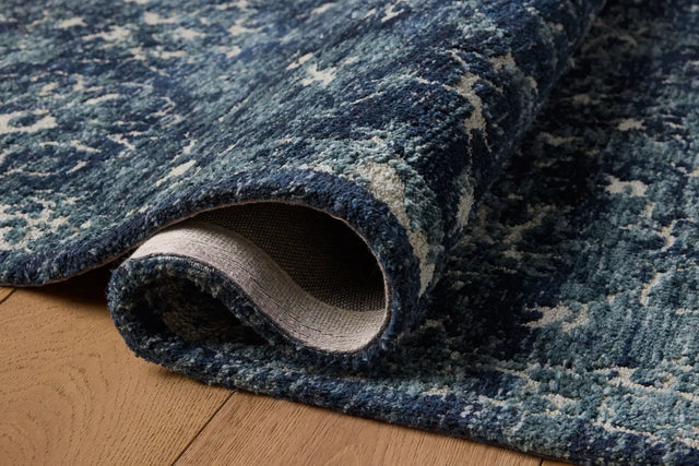 Loloi Percival PCV-02 Navy / Ivory Rug - pile height