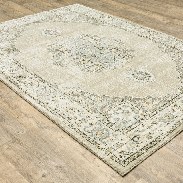 Oriental Weavers Sphinx Andorra 303D Beige / Ivory Rugs - angle detail