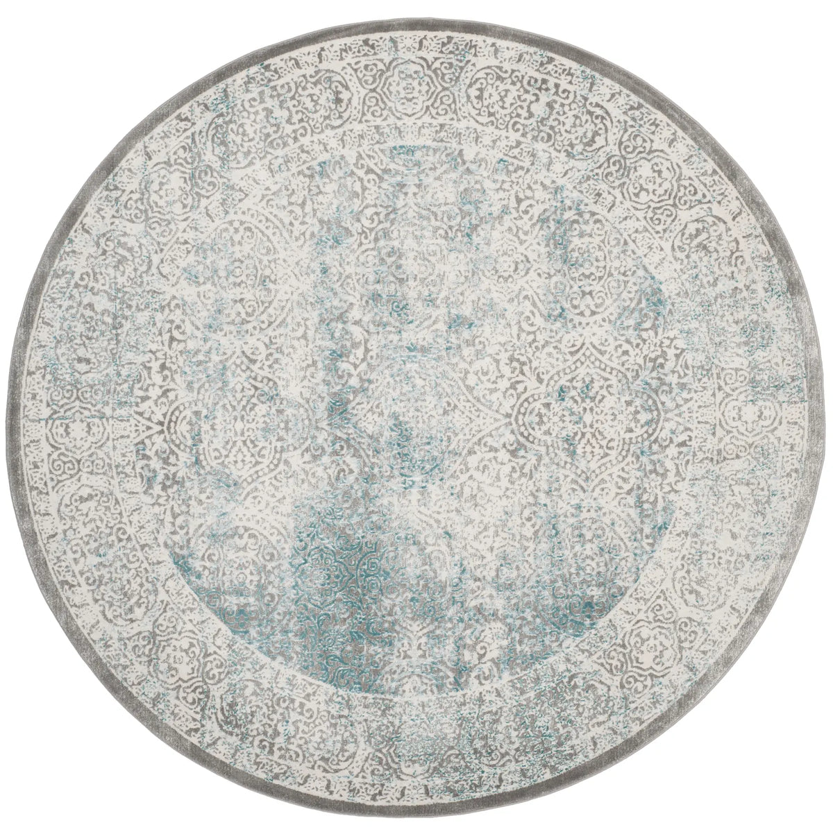 Safavieh Passion 5'-1" x 5'-1" Rug in Turquoise / Ivory