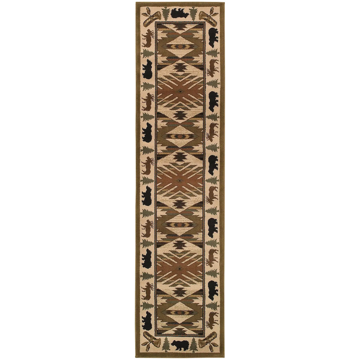 Oriental Weavers Sphinx Hudson 1072a Ivory / Green Rugs - runner