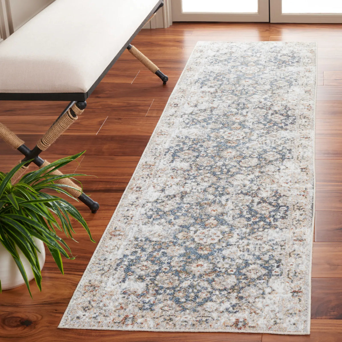 Safavieh Baltimore 2'-2" x 8'-0" Rug in Light Grey / Blue
