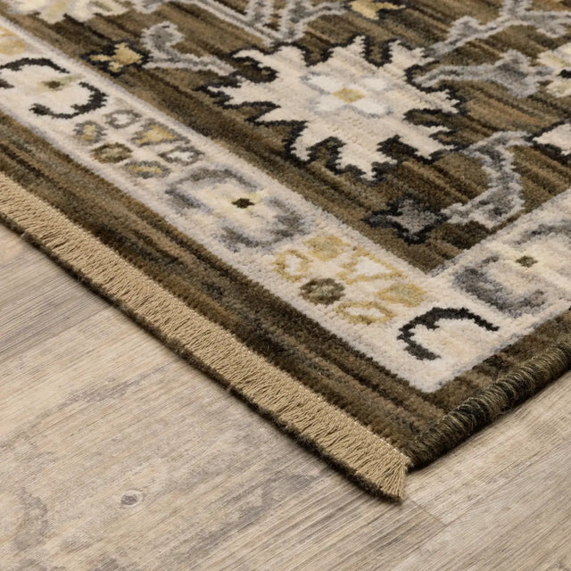 Oriental Weavers Sphinx Acacia ACA01 Tan Rugs - corner detail