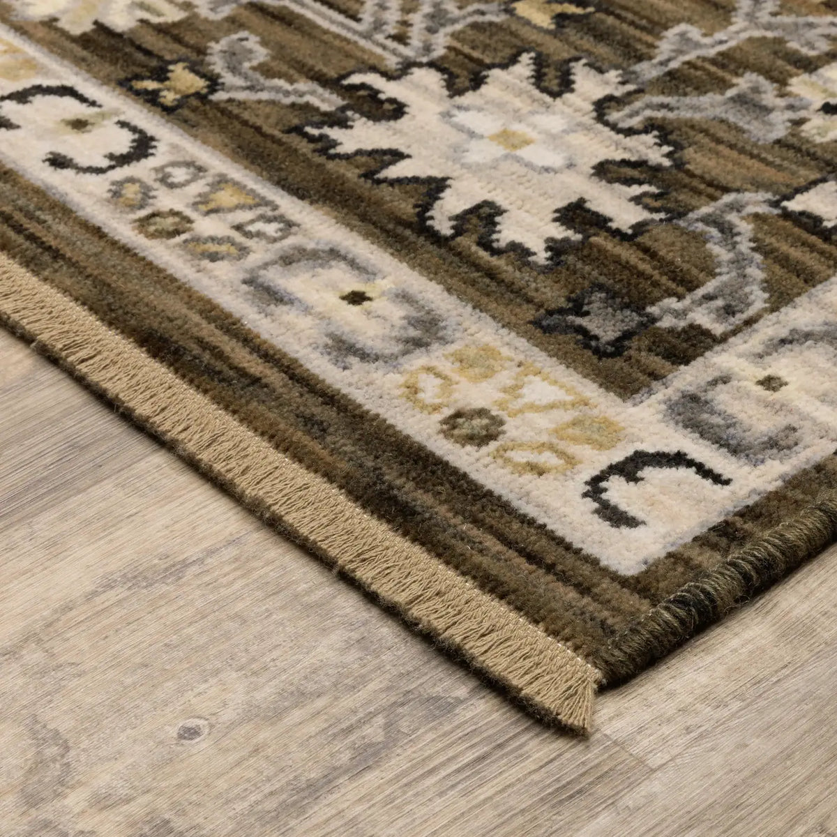 Oriental Weavers Sphinx Acacia ACA01 Tan Rugs - corner detail