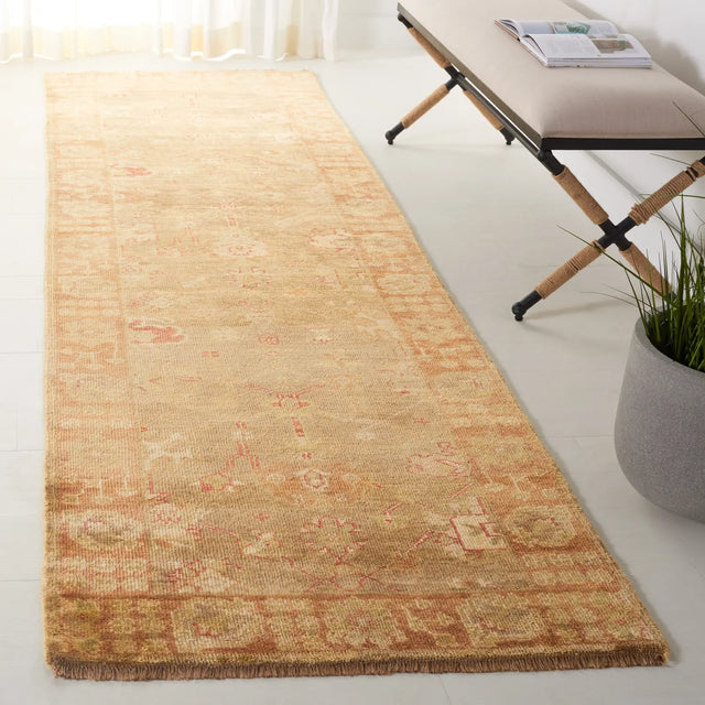 Safavieh Oushak 3'-0" x 10'-0" Rug in Beige / Rust