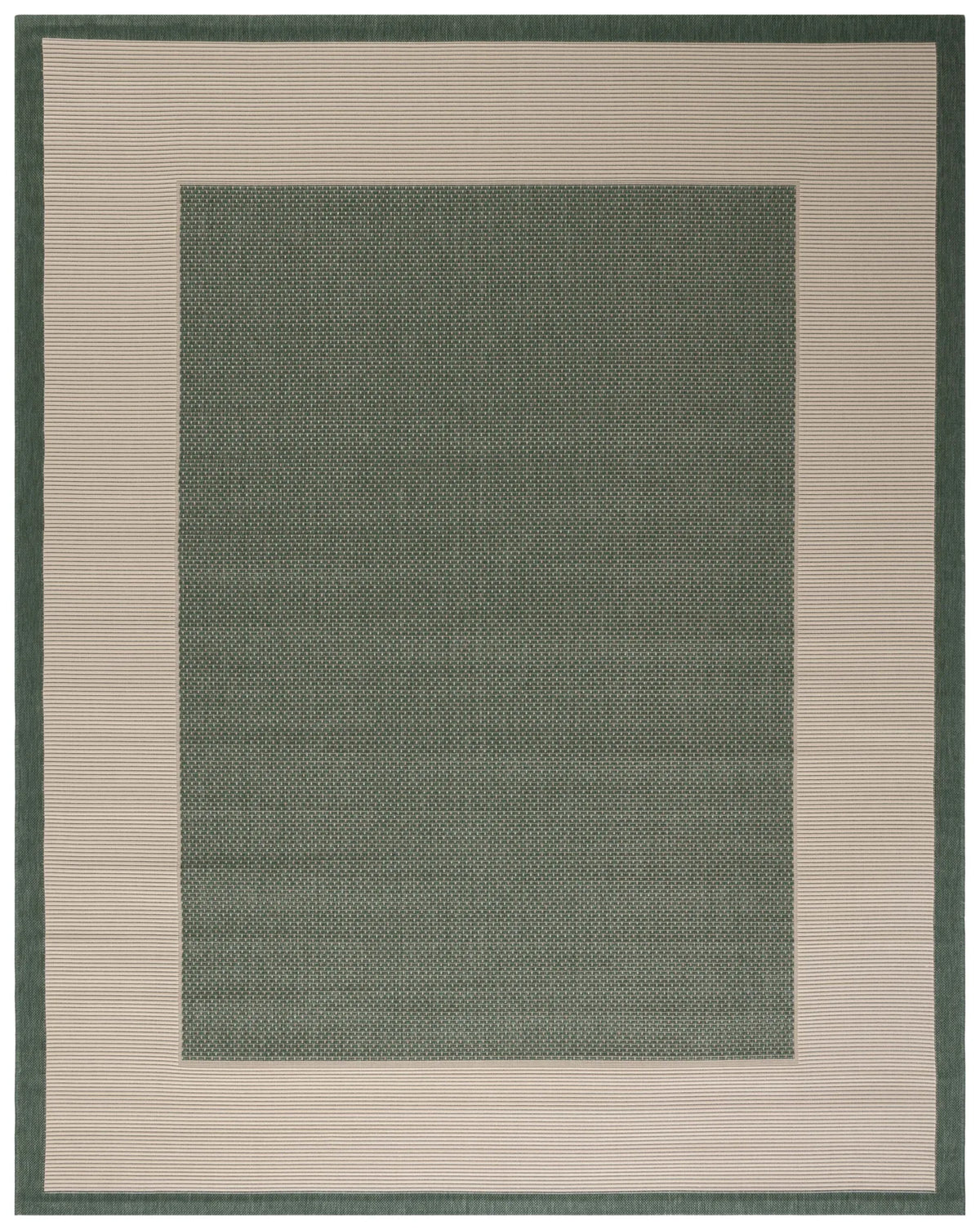 Safavieh Courtyard 10'-0" x 14'-0" Rug in Dark Green / Beige
