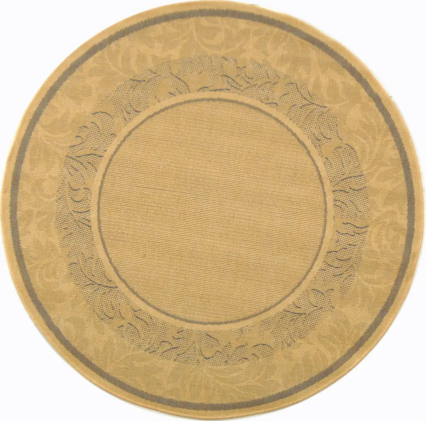 Safavieh Courtyard 5'-3" x 5'-3" Rug in Natural / Blue
