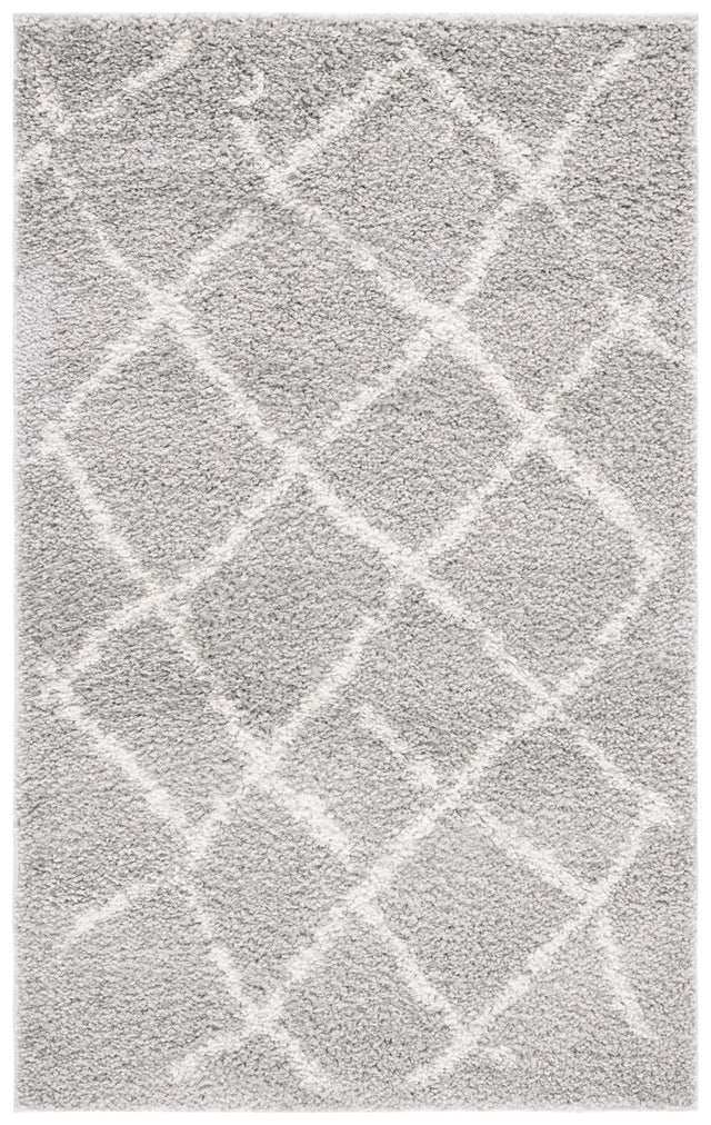 Safavieh Berber Shag 3'-0" x 5'-0" Rug in Light Grey / Cream
