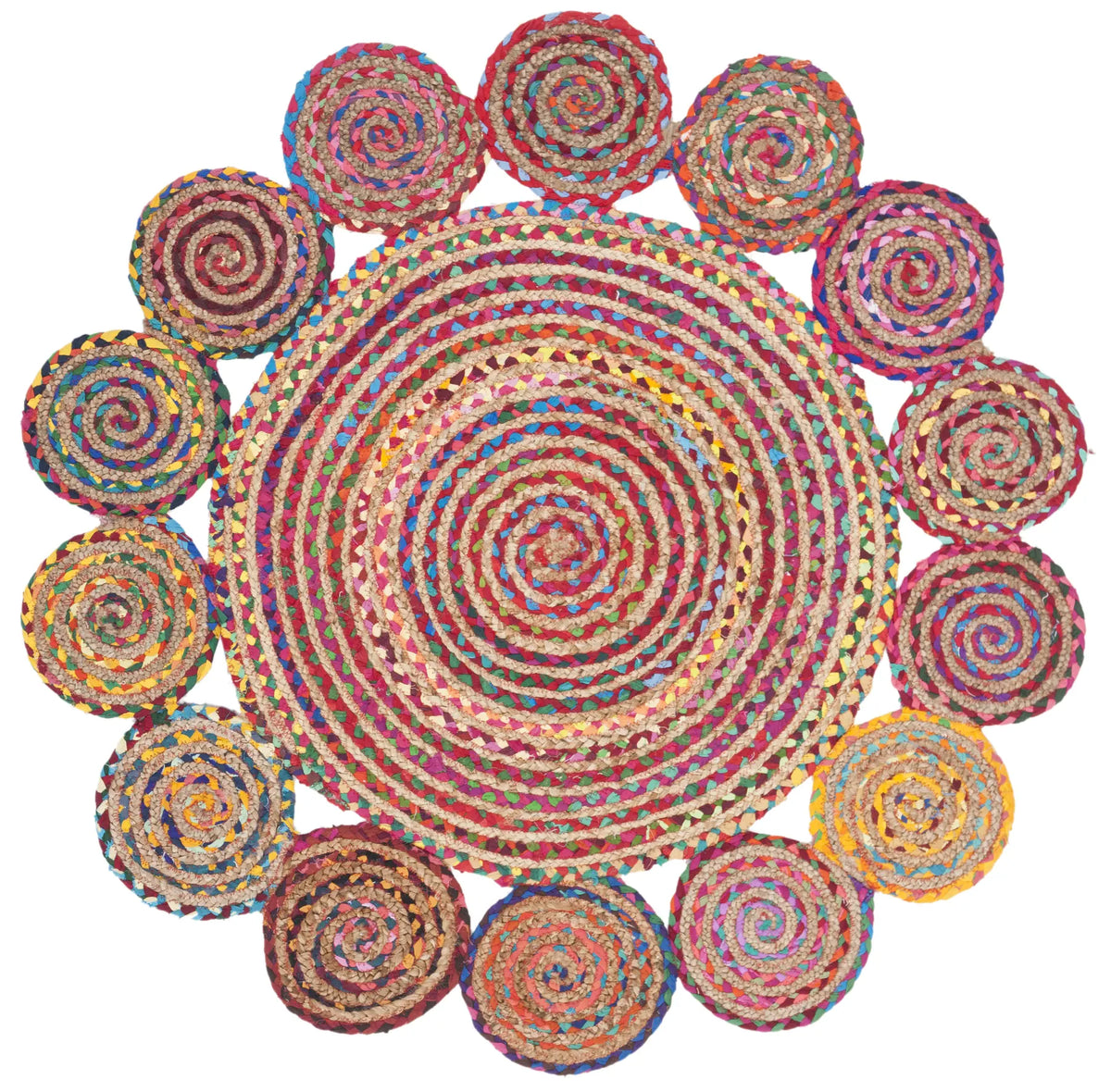 Safavieh Cape Cod 4'-0" x 4'-0" Rug in Red / Multi