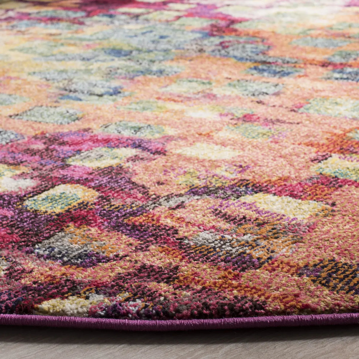 Safavieh Monaco 5'-0" x 5'-0" Rug in Pink / Multi