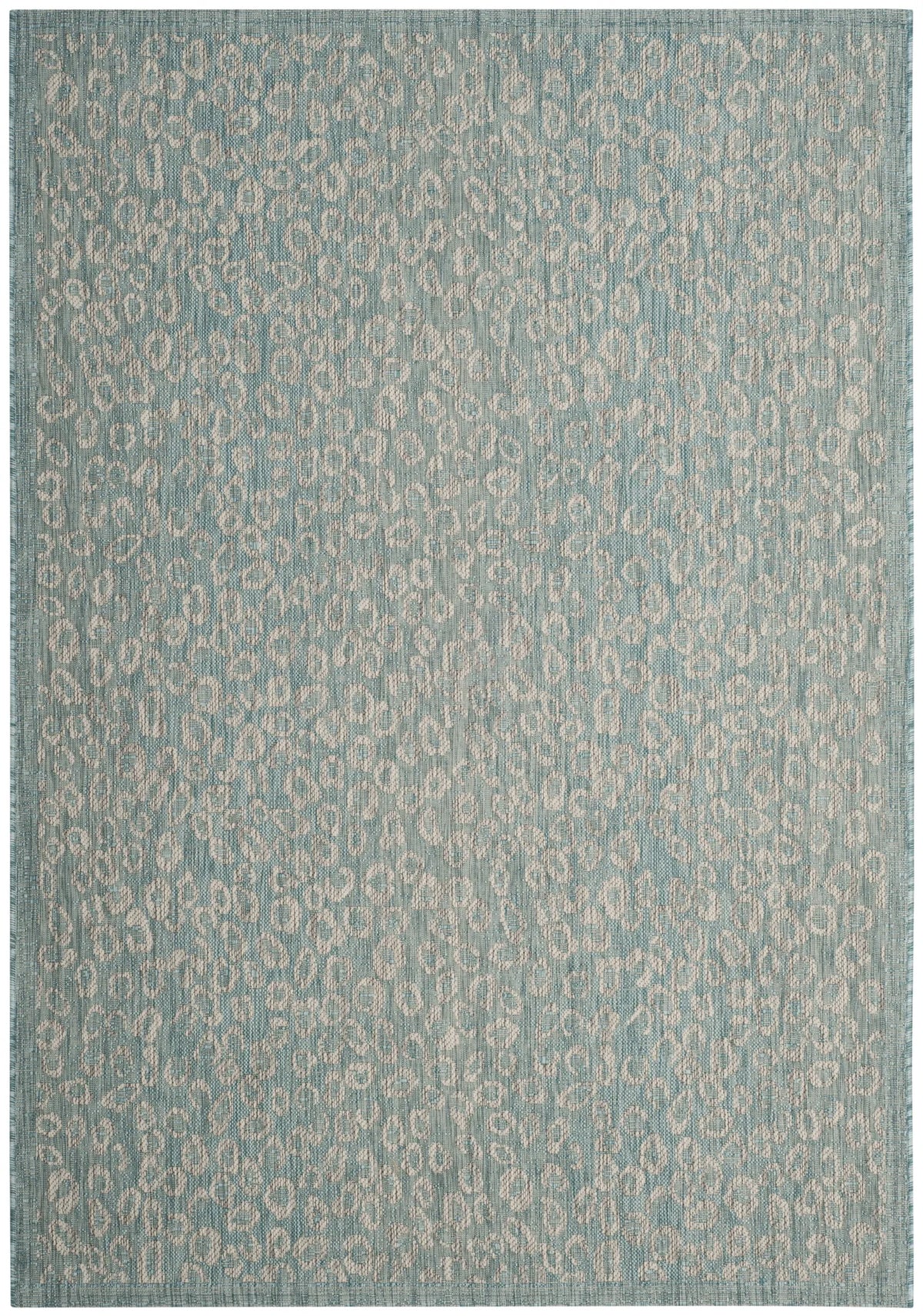 Safavieh Courtyard 5'-3" x 7'-7" Rug in Aqua / Grey