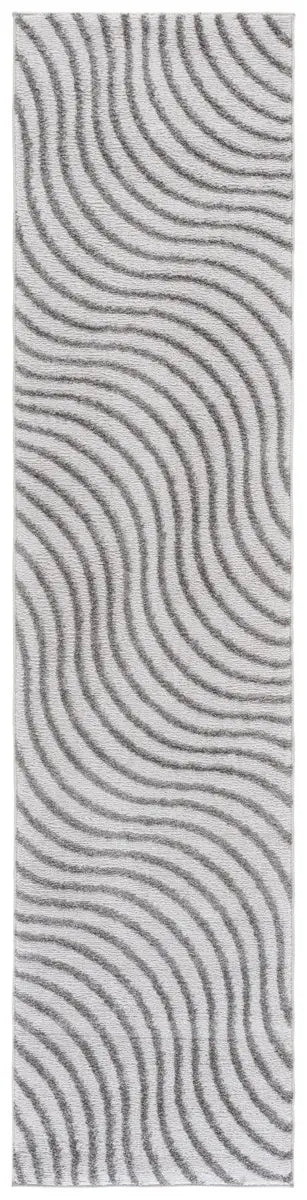 Safavieh Wave 2'-2" x 9'-0" Rug in Grey / Dark Grey