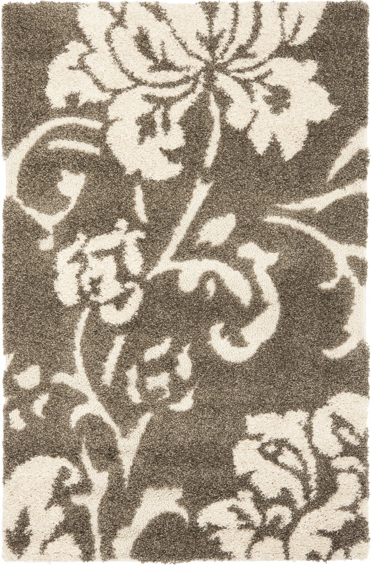 Safavieh Florida Shag 3'-3" x 5'-3" Rug in Smoke / Beige