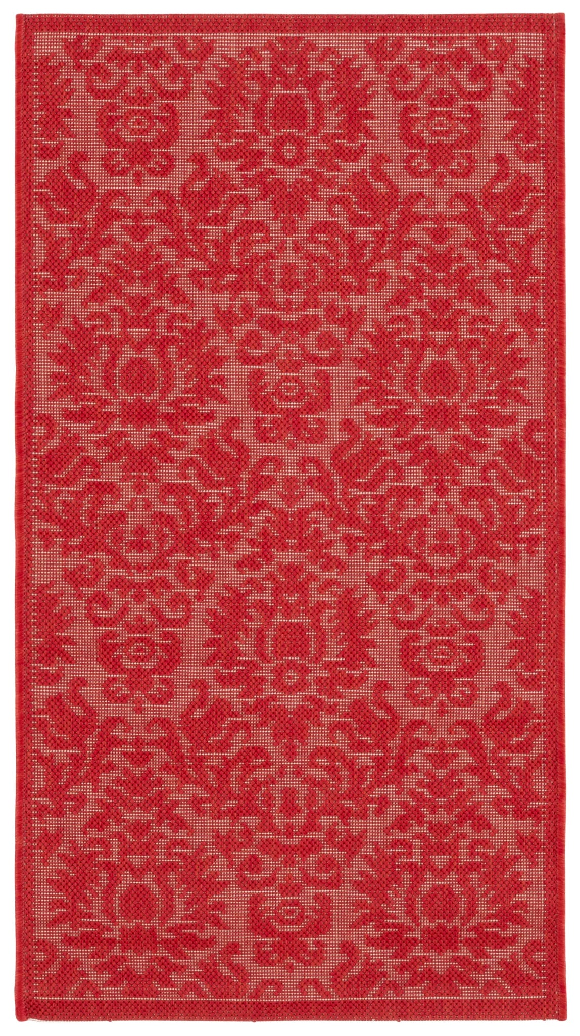Safavieh Courtyard 2'-0" x 3'-7" Rug in Red / Red