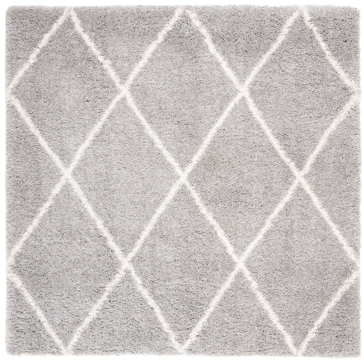 Safavieh Fontana Shag 800 6'-7" x 6'-7" Rug in Grey / Cream