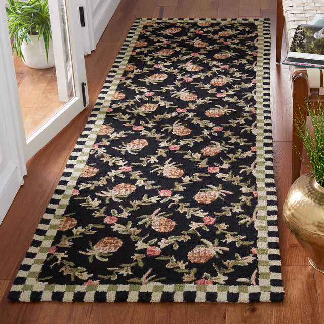 Safavieh Chelsea 2'-6" x 10'-0" Rug in Black / Ivory